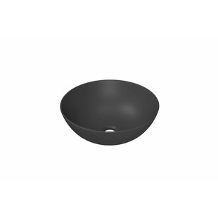 INK Otello Large waskom - 40x40x14cm Opbouw rond porselein - mat middernachtgrijs 0300293