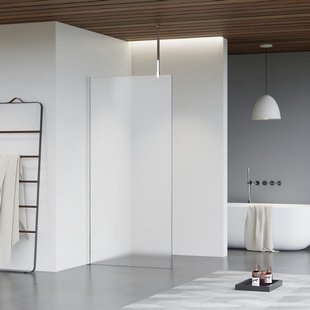 Fortifura Galeria inloopdouche - 100x200cm - mat glas - plafondarm - chroom SW797927/SW797904/SW804541