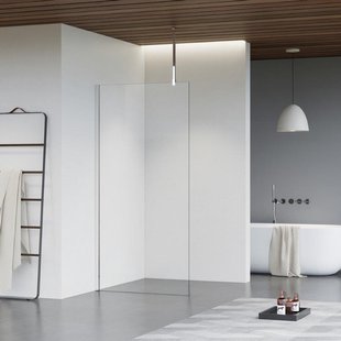 Fortifura Galeria inloopdouche - 60x200cm - helder glas - plafondarm - chroom SW797912/SW797904/SW804541