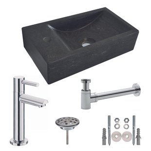 Wiesbaden One pack Raw fontein links 40x22x10 cm hardsteen gezoet 39.3600