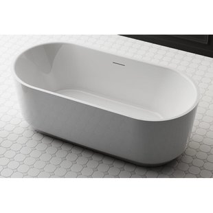 ZEZA Pure vrijstaand bad - 170x80x58cm - acryl - glans wit TW-7311-GW-170