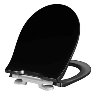 Pressalit Projecta solid pro polygiene closetzitting met deksel softclose zwart 1004111-dg4925