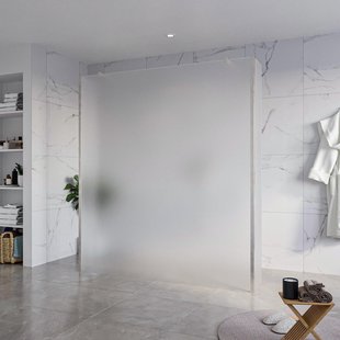 Fortifura Galeria Vrijstaande Inloopdouche - 180x200cm - Glas mat - antikalk - 8mm veiligheidsglas - 2 zijwanden 30cm - wandsteunen en hoekprofielen - Geborsteld RVS PVD (RVS) SW927769 2x/SW797933/SW797931 2x/SW798730 2x