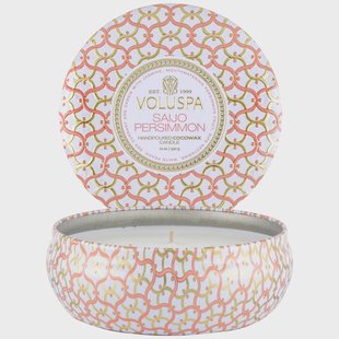 Voluspa 3-Wick Tin Candle Saijo Persimmon 40h