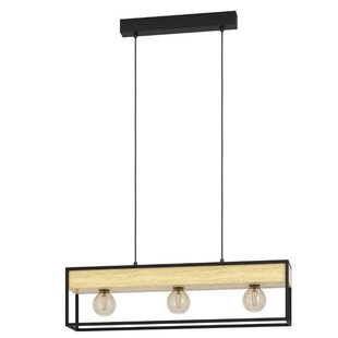 Eglo Hanglamp Libertad Hout Zwart 3xe27