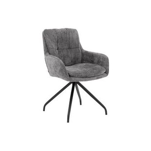Goossens Eetkamerstoel Mirtheleuning - Textiel met armleuning