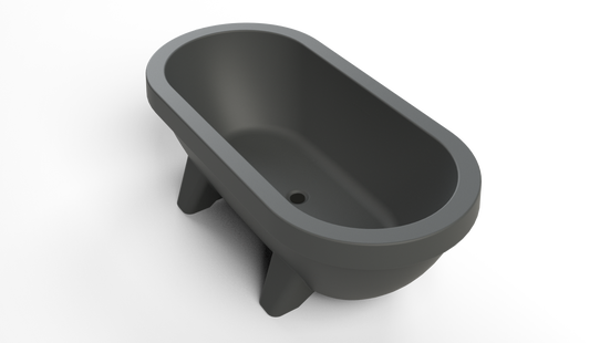 Gardentub Buitenbad 194x94x66 cm 350L Antraciet