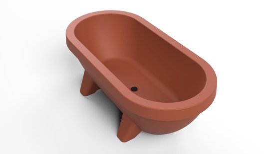 Gardentub Buitenbad 194x94x66 cm 350L Terracotta