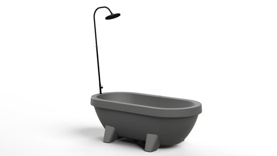 Gardentub Douche 165cm Mat Zwart Messing