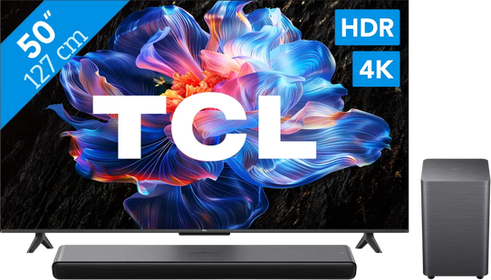 TCL 50 Led P61K 4K (2025) + TCL S55H 2.1 Soundbar