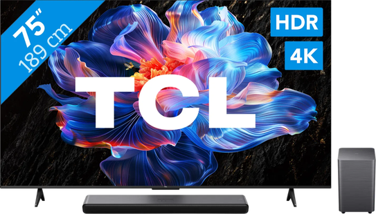 TCL 75 Led P61K 4K (2025) + TCL S55H 2.1 Soundbar