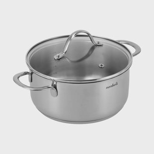 Nordwik Nordwik kookpan met glazen deksel 2,5 liter Roestvrij staal