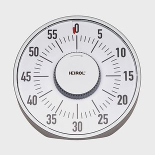 Heirol Heirol grote magnetische timer Wit-roestvrij staal