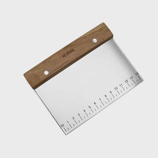 Heirol Deegschraper met houten handvat. Palisander-roestvrij staal