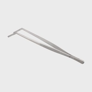 Dorre Miah voedingspincet gebogen punt 24x2,5 cm Roestvrij staal