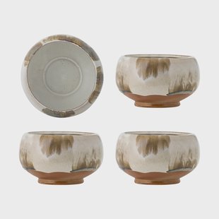 Bloomingville Jade schaal 4-pack Ø12 cm Natuur