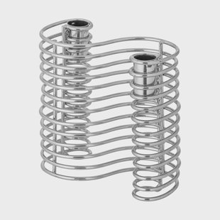 Bloomingville Wavela kandelaar 15,5x14,5 cm Zilverkleurig