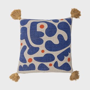 Bloomingville Eviaya kussen 45x45 cm Blauw