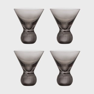 Bloomingville Corliss cocktailglas 4-pack Grijs