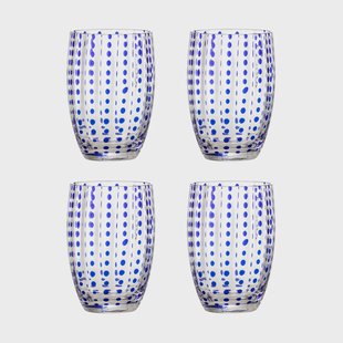 Bloomingville Brinley drinkglas 4-pack Blauw