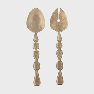 Bloomingville Edi saladebestek 2-delig Messing