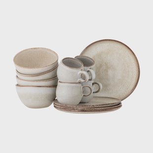 Bloomingville Sandrine ontbijtgarnituur 12-delig Natuur