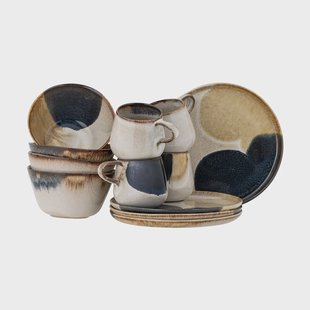 Bloomingville Jules ontbijtset 12-delig Grijs