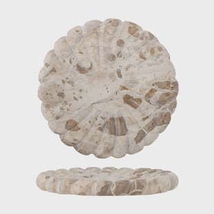 Bloomingville Marlie dienblad marmer Ø22,5 cm Natuur