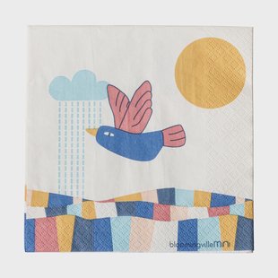 Bloomingville Colorine papieren servet 20-pack Natuur