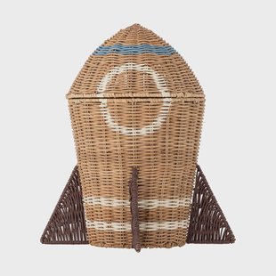 Bloomingville Space rattan mand met deksel 31x35 cm Natuur