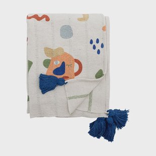 Bloomingville Sylvie katoenplaid 160x130 cm Natuur