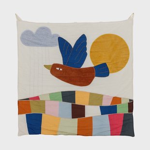 Bloomingville Colorine wanddecoratie katoen 101x101 cm Natuur