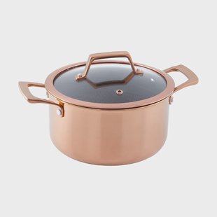 Hâws Hâws Santo braadpan met deksel hybrid coating 3,4 L Rose Gold