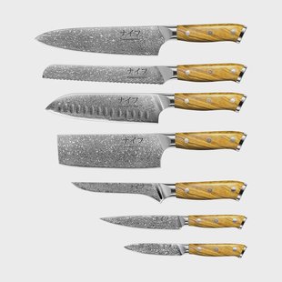 Hâws Damascus by Hâws messenset 7-delig Bruin-roestvrij staal