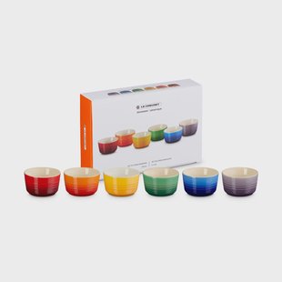 Le Creuset Signature steengoed mini-ramekin 6-delig Rainbow