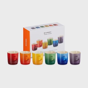 Le Creuset Signature stoneware koffiemok 6-delig Rainbow