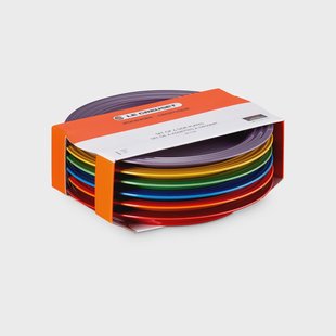 Le Creuset Signature steengoed ontbijtbord 6-delig Rainbow