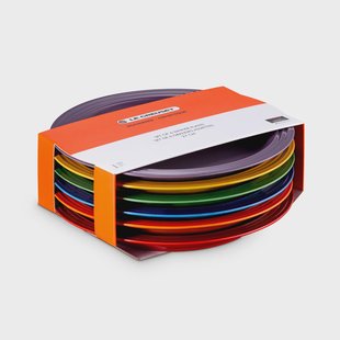 Le Creuset Signature steengoed dinerbord 6-delig Rainbow