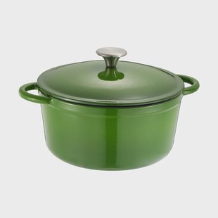 Dorre Gretl gietijzeren braadpan ronde knop roestvrij staal 4 L Groen