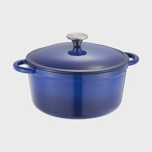 Dorre Gretl gietijzeren braadpan ronde knop roestvrij staal 4 L Blauw