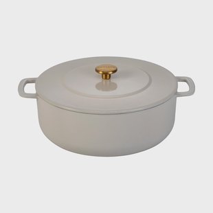 Combekk Combekk geëmailleerde gietijzeren braadpan Ø28 cm Sand-gold knob