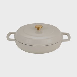 Combekk Combekk geëmailleerde sauteerpan gietijzer Ø28 cm Sand-gold knob