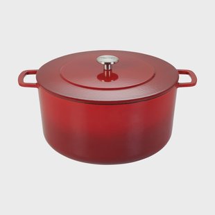 Combekk Combekk geëmailleerde gietijzeren braadpan Ø32 cm Cherry-silver knob