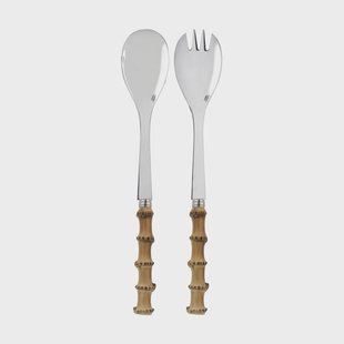 SABRE Paris Panda saladebestek 2-delig Bamboo licht