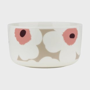 Marimekko Unikko kom 5 dl White-clay-powder-dark wine