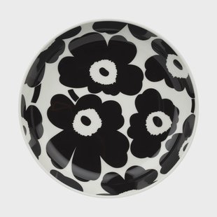 Marimekko Unikko diep bord Ø20,5 cm Black-white