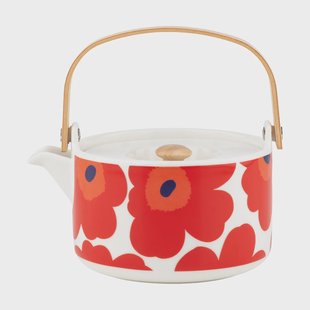 Marimekko Unikko theepot 0,7 l White-red-blue
