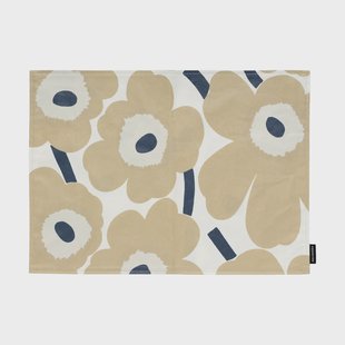 Marimekko Pieni unikko placemat acryl Off white-beige-dark blue