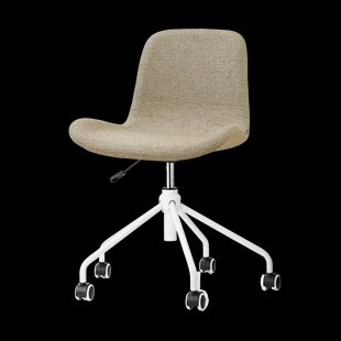 Nout-Fé bureaustoel taupe melange - wit onderstel