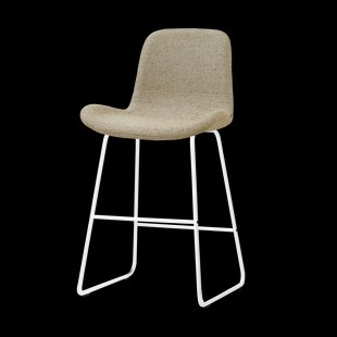 Nino-Fé barkruk taupe melange - wit onderstel - 65 cm